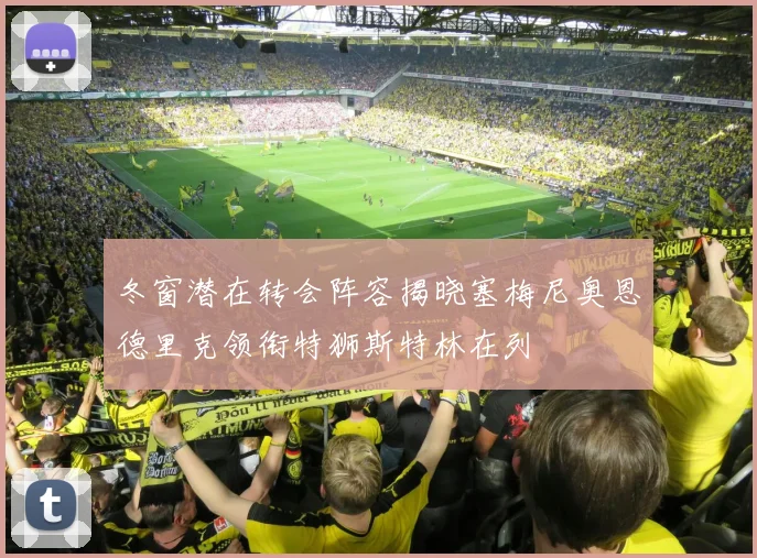 冬窗潜在转会阵容揭晓塞梅尼奥恩德里克领衔特狮斯特林在列